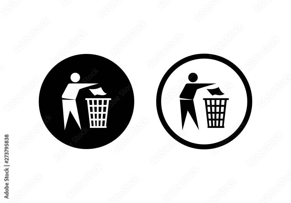 Poster keep clean icon. do not litter sign. symbol for web site computer and mobile.