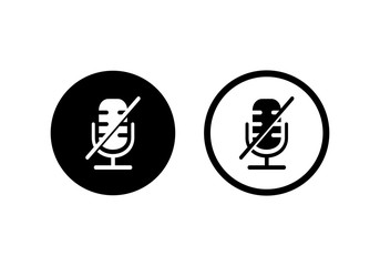 microphone mute icon vector