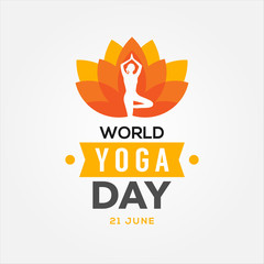 Fototapeta na wymiar World Yoga Day Vector Design Template