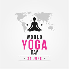 World Yoga Day Vector Design Template