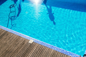 Fototapeta na wymiar Swimming pool cleaning
