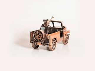 antique showpiece metal car & jeep