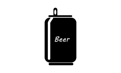 Beer can icon for beverages and refreshment services