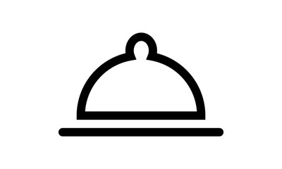 serving tray line and glyph icon, food and restaurant, dish sign, vector graphics, a linear pattern on a white background.