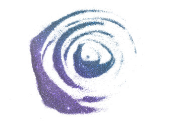 Purple glitter sparkles on white background. Beautiful abstract backdrop for vip design, fashion, make up, nail art, shopping, cards design, beauty concept