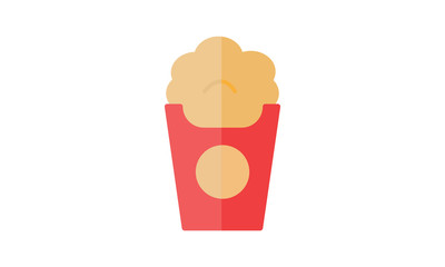 Popcorn icon for cinema snacks and entertainment