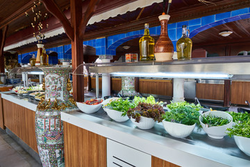 Catering buffet food in luxury restaurant