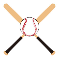 野球のバットとボール Baseball bat Baseball ball イラスト