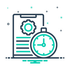 Fototapeta premium mix icon for time management 