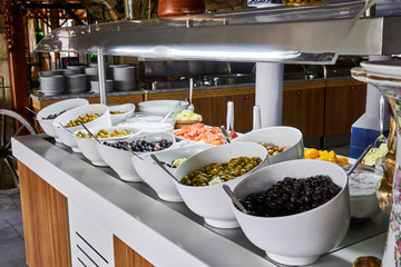 Catering buffet food in luxury restaurant
