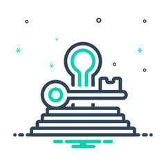 mix icon for key to success 