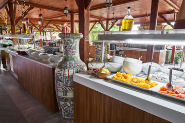 Catering buffet food in luxury restaurant