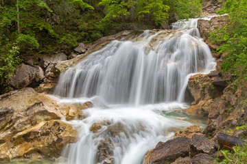 Fototapeta premium Wąwóz Pöllat w Schongau w pobliżu zamku Neuschwanstein
