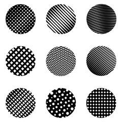 Circle shapes seamless vector pattern - Vector