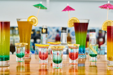 Tasty alcoholic beverage in a hotel