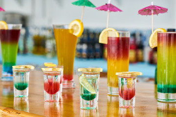 Tasty alcoholic beverage in a hotel