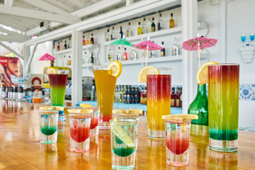 Tasty alcoholic beverage in a hotel