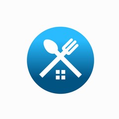 home icon with a spoon and fork