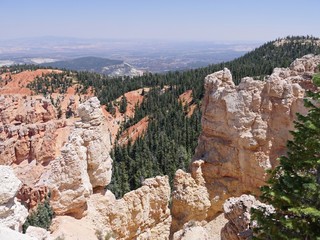 Stunning natural rock formations and landscape at Bryce Canyon National Park, Utah.