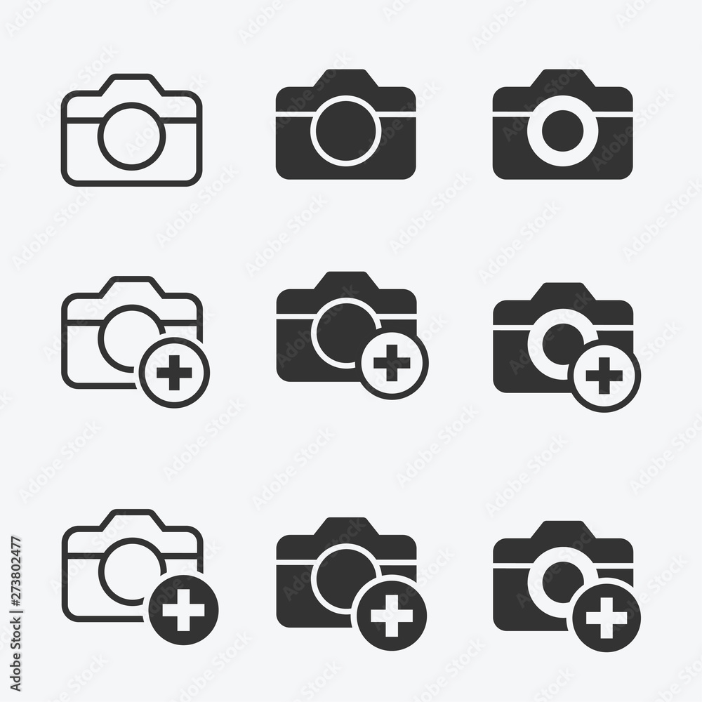 Poster add photo vector icon for graphic and web design.
