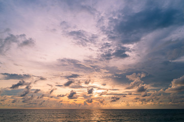 sunset over the sea