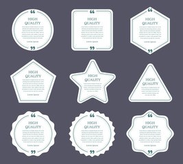 Flat design of labels, ribbon banners, Banner Web Sticker illustration.