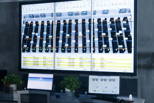 The control room big screen