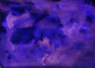 Abstract watercolor blue and heavenly background, splash and texture for design or wallpaper. Gentle blue clouds
