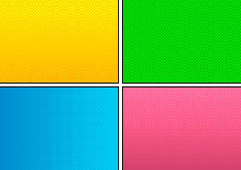 Set of  dots gradient abstract textures.Vector illustration in comic style