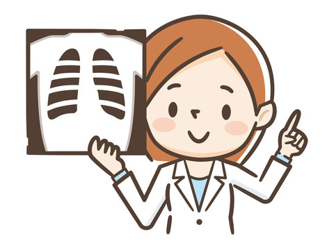 recommend clip art: レントゲンを持った女性医師