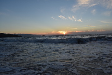 Fototapeta premium Waimea Beach at Sunset Oahu Island Hawaii USA 