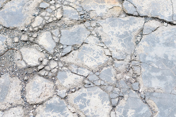 Cracked cement floor