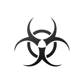 Biohazard Symbol - Vector Icon - Isolated On White Background