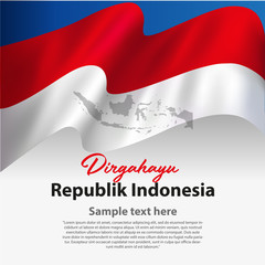 Vector illustration, Indonesian Independent day poster or symbol