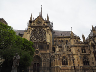 Fototapeta premium North Notre-Dame Cathedral Before the fire World Heritage of France Travelers want to see it once.