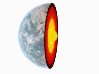 3d rendered illustration of a section of the earth