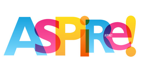 ASPIRE! colorful vector typography banner