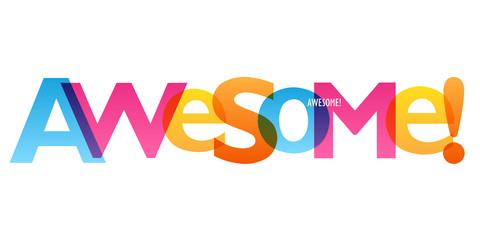 AWESOME! colorful vector typography banner