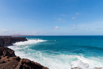 A view of a beach of Lanzarote, Canary Islands, Spain.