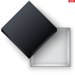 Blank of Open Black Shoe Box
