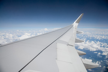 Fototapeta premium The view from an airplane window.