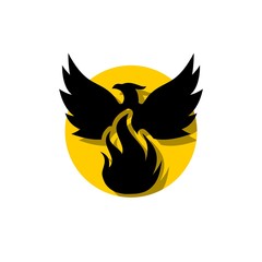 Phoenix circle logo, icon, sign