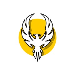 Phoenix circle logo, icon, sign