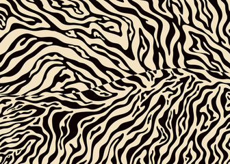 Zebra skin pattern design. Abstract animal print vector illustration background. Wildlife fur skin design illustration. For web, home decor, fashion, surface, graphic design