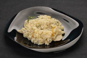 Risotto with pear and gorgonzola