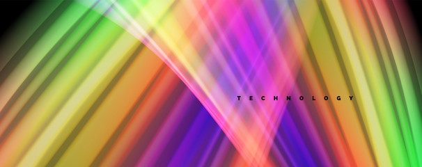 Modern rainbow liquid color flow colorful poster. Wave Liquid shape in black color background. Abstract composition