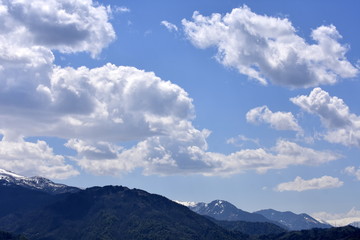 mountains and blue sky
