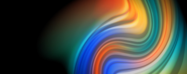 Obraz premium Flowing liquid colors - modern colorful flow poster. Wave liquid shapes. Art design for your design project