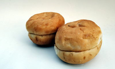 Homemade Freshly baked soft Dinner Rolls, selective focus