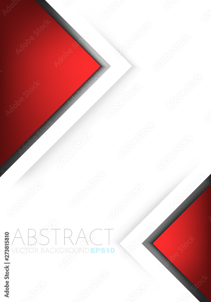 Poster red triangle vector abstract red background with place for your text